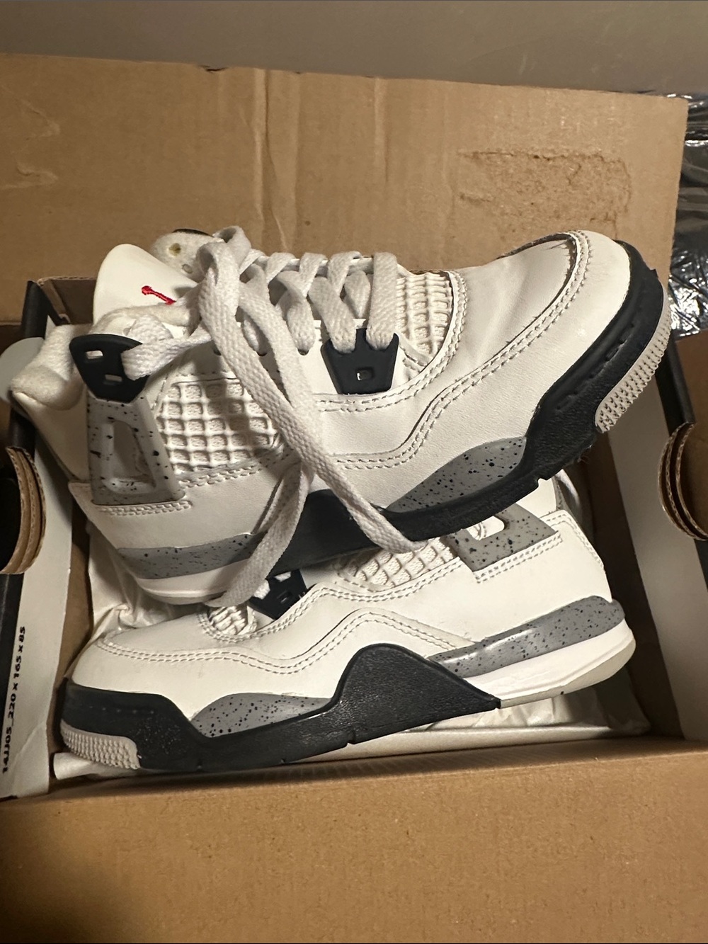 Jordan Kids White and Black Retro Basketball Sneakers